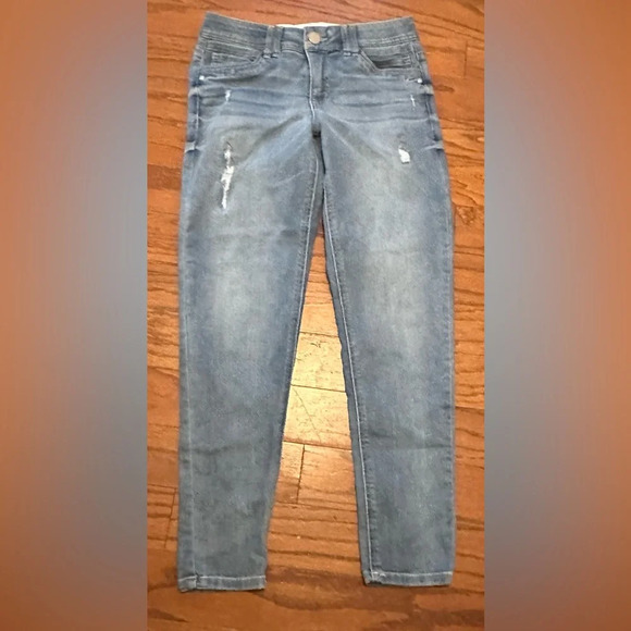 Democracy “ab” technology skinny jeans size 6 stretch distressed light wash - Picture 1 of 5